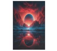 Paysage Fantastique Puzzles 1000 Pièces Adultes, Puzzle en Bois Jeux D'adresse pour Toute La Famille,Jeu De Team Building （78×53cm）