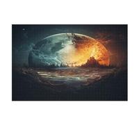 Paysage Fantastique Puzzles De 1000 Pièces, Puzzle pour Adultes en Bois, Jeu D'adresse Toute La Famille, （75×50cm）