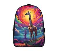 paysage fantastique sacs à dos scolaires 2 compartiment élégant cool étudiant cartable 12 ans et plus girafe imprimé en 3d sacs à dos-16,unisexe pour les voyages les affaires