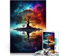 Paysage Fantastique Spatial Puzzles 1000 pièces pour Adolescents Jeu de Quiz Activités Amusantes à la Maison, Cadeaux d'anniversaire, Cadeaux de Voyage, 38x26cm