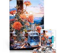 Paysage, Fleurs abstraites, Vase Puzzle 1000 pièces pour Adolescents défi éducatif Car C'est Un pour Toute la Famille 38x26cm
