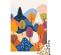 Paysage forestier Abstrait Puzzle 1000 Pièces Adultes intéressant Puzzles 1000 Pièces Défi Jouet Décor À La Maison 70x50cm/1000pcs