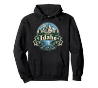 Paysage Graphique de Montagne Vintage État de l'Idaho Sweat à Capuche