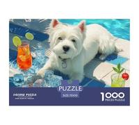 Paysage insulaire Puzzle 1000 Pièces Cute Chien - Détente Garantie, Défi Ludique pour Adultes, Déco Artistique, Poster + Cadeau Prêt, 70x50cm/1000pcs