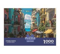 Paysage insulaire Puzzle 1000 Pièces Seaside Paysage - Challenge Zen, Carte Géographique À Assembler, Poster Inclus, Cadeau Éducatif, 70x50cm/1000pcs