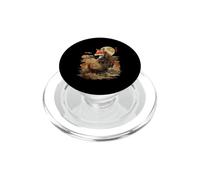 Paysage Japonais Vintage Kitsune Fox dans Un Nuage Nocturne de Lune PopSockets PopGrip pour MagSafe