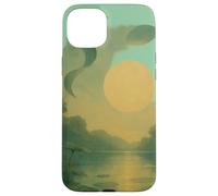 Paysage Lacustre Onirique Soleil Mysticisme Serein Calme Coque pour iPhone 15 Plus