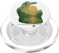 Paysage Lacustre Onirique Soleil Mysticisme Serein Calme PopSockets PopGrip pour MagSafe