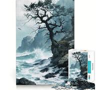 Paysage Marin orageux Puzzle 1000 pièces pour Adultes pour développer Son Esprit Jeu de réflexion Calme et Amusant Design élégant Assemblage Parfait Cadeau raffiné 50x75cm