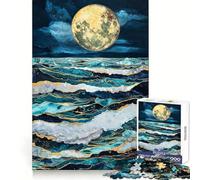 Paysage Marin Saphir orageux pour Adultes, Puzzle de 1000 pièces, Casse-tête Mental, Divertissement Relaxant, Assemblage d'image, Surprise chaleureuse 38x26cm