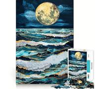 Paysage Marin Saphir orageux pour Adultes, Puzzle de 1000 pièces, Casse-tête Mental, Divertissement Relaxant, Assemblage d'image, Surprise chaleureuse 38x26cm