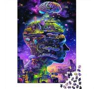 Paysage Mental psychédélique Puzzle 1000 Pièces Adulte Jeu Difficile Stimulant Qualité Supérieure Cadeau Femme Homme Famille 70x50cm/1000pcs