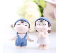 Paysage Miniature de maison de pouppée en résine, 1 paire d'amoureux, Couple, féerique, décor DIY, offre spéciale