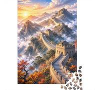 Paysage Montagne 1000 Pièces Mini Puzzle pour Adultes | 52x38cm Carton, Décoration Maison, Coupe Précise, Cadeau Anniversaire, Détente