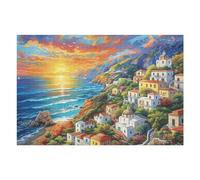 Paysage Montagne mer 1000 Pièces Puzzle Débutant en Carton sans Déformation Animal Animal de Compagnie Poupée Facile Apprentissage Anti Stress Passe Temps Idée Cadeau Saint Valentin Premium 1000 PCS