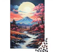 Paysage montagneux Art 1000 Pièces Carton Extra Épais Jeu De Puzzle Senior Jigsaw Enthusiastes Formation De Concentration Décompression Joyeux Cadeau 70x50cm/1000pcs