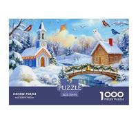 Paysage Neigeux Puzzle 1000 Pièces Adultes intéressant Puzzles 1000 Pièce Jeux D'adresse Décor À La Maison 70x50cm/1000pcs