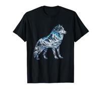 Paysage Nocturne de Snow Wolf Wilderness Mountain T-Shirt