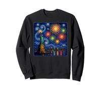 Paysage Nocturne des Feux d'artifice Patriotique de la liberté Sweatshirt