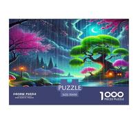 Paysage Nocturne Fantastique Puzzle 1000 Pièces Convient Aux Adultes Enchanted Night Activités Familiales Le Défi ÉduChatif en Papier Cadeaux pour Adultes 70x50cm/1000pcs