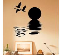 Paysage Oiseaux Chasse Stickers muraux Actifs Loisirs Hunter Nature Design Salon Chambre Décoration Art Stickers muraux 66 x 59 cm