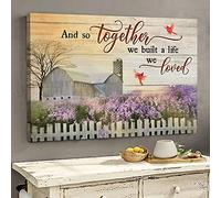 Paysage paisible Et ainsi ensemble nous avons construit une vie que nous aimions Couple Paysage Impression sur toile Art mural