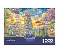 Paysage Peint Coffret Puzzle 1000 Pièces Papier Écologique pour Seniors Anti-Stress, 52x38cm/1000pcs