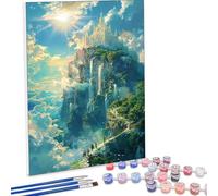 Paysage Peinture par Numero Adulte Architecture, Peinture Numero Adulte Débutants DIY Pinceaux Paint de Dessin de Pigment Acrylique Kit, Loisirs Créatifs Decoration Maison 90 x 120 cm PjY1280 O-B