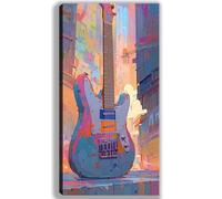 Paysage Peinture par Numero Adulte Guitare Peinture Numero Adulte Enfant,DIY Paint by Numbers avec 40x70cm Toile + Acryliques + Pinceaux + Images de Référence,Decoration Chambre,Cadeau Femme,-fu914u