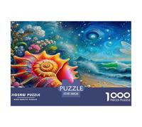 Paysage plage1000 Pièces Aquarelle Puzzle Paysage côtier pour Adultes De Jeu pour Adultes Parfaitpourla Détente Paysagedes QuatreSaisons 38x26cm/1000pcs