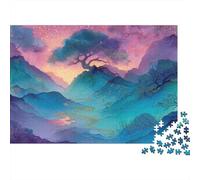 Paysage Poétique Puzzle 1000 Pièces Papier pour Adultes Entraînement Cérébral Détente Décoration Murale Activité Familiale 70x50cm/1000pcs