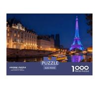 Paysage Puzzle 1000 Pièces Monuments célèbres Eiffel Tower - Jeu Éducatif & Artistique, Qualité Top, Défi À Partager, Affichage Déco, 70x50cm/1000pcs