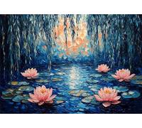 Paysage Puzzle 500 Pieces Adultes Lotus Puzzles Classiques Panorama Bois Difficile Impossible Geant Jigsaw Jeu éducatif Défi Jouet pour Enfants et Adulte dès 14 Ans Cadeau Homme Femme Boxed P-869