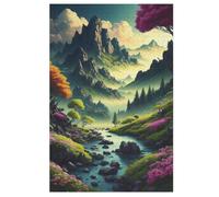 Paysage Puzzles 1000 Pièces Adultes, Puzzle en Bois Jeux D'adresse pour Toute La Famille,Jeu De Team Building （78×53cm）