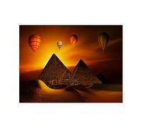 Paysage Pyramidal sous montgolfière，1000 pièces pour Adultes, Jeu de Puzzle, Assemblage Fait Maison, Jouet intéressant（38x26cm）-N74