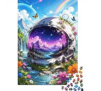 Paysage Spatial 1000 Pièces Mini Puzzle pour Adultes | 38x26cm Carton, Décoration de la maison, Coupe précise, Cadeau de rassemblement, Détente mentale