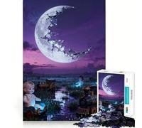 Paysage surréaliste avec poupées et Trains Puzzle de 1000 pièces pour Adolescents Jeu Intelligent et ludique Découpe Lisse Liste de souhaits du Père Noël 38x52cm