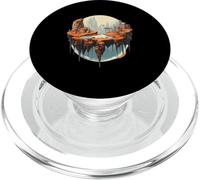 Paysage surréaliste de l'île Flottante PopSockets PopGrip pour MagSafe