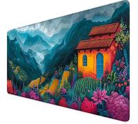 Paysage Tapis de Souris xxl 800 x 400 mm, Couleur Tapis Souris Gamer avec Base Anti-Dérapage, Bords Cousus Design, Imperméable Mouse Pad pour Gaming Accessoire Bureau, Decoration Maison, Cadeau 5t-18W
