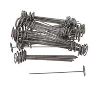 Paysage Tissu Pins en Acier Circle Top Ground Stakes for Weed Barrière Couvre-Couvre-Couvrette 100pcs