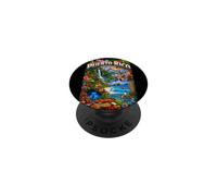 Paysage Tropical de Porto Rico, île enchanteur PopSockets PopGrip Adhésif