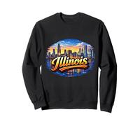 Paysage Urbain au Coucher du Soleil sur Les toits de l'Illinois à Chicago Sweatshirt