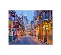 Paysage Urbain avec Bars et Restaurants: Bourbon Street, La Nouvelle-Orléans, États-Unis，1000 Pièces Puzzle pour Adultes, Puzzles Classiques Puzzle en Papier 1000 Pièces（38x26cm）-N23