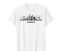 Paysage Urbain coloré Kansas Skyline Kansas T-Shirt Graphique avec Valeur