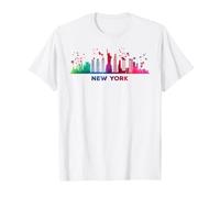 Paysage Urbain coloré New Yorkers Skyline New York T-Shirt