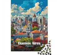 Paysage Urbain de Buenos Aires Puzzle 1000 Pièces Adultes intéressant Puzzles 1000 Pièces Durable Jeux De Puzzle Cadeau 52x38cm/1000pcs