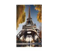 Paysage urbain Paris Tour Eiffel France Drapeau décoratif extérieur Jardin Patio boîte aux lettres porche véranda Décorations d'affichage