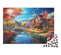 Paysage Urbain Puzzle 1000 Pièces Adulte avec Couleurs Éclatantes, Puzzles pour Adultes énigme De Compétence Logique pour Une Activité Zen, Puzzle Cadeau d'anniversaire 38x26cm/1000pcs