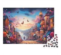 Paysage Urbain Puzzles pour Adultes sans Poussière, Puzzle d'art Jeu Éducatif Décompression pour Une Activité Zen, Cadeau Fête des Mères/Pères 52x38cm/1000pcs