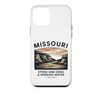 Paysage Vintage de Missouri avec Rivière et Collines Coque pour iPhone 12 Mini